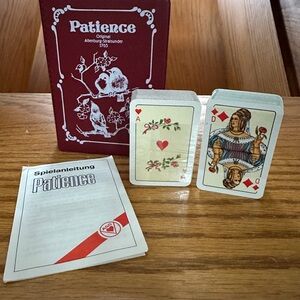 Vintage Patience Playing Cards from Germany 1970s New Mini Travel Set Game